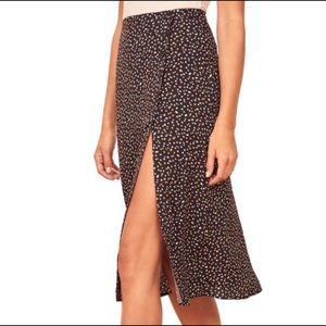 REFORMATION JAIME MIDI SKIRT SZ 6 CONFETTI GENTLY USED EXCELLENT CONDITION